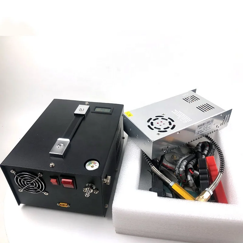 wholesaler factory supply 4500psi 300bar 30mpa 12v air compressor dc 12v car inverter pcp pump piston air compressor 12v