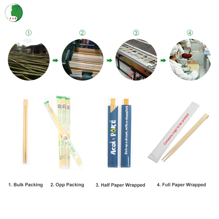 Custom Printed Disposable Set Sushi Chopsticks Bamboo With Logo Biodegradable Chopsticks Bamboo Stick bacchette