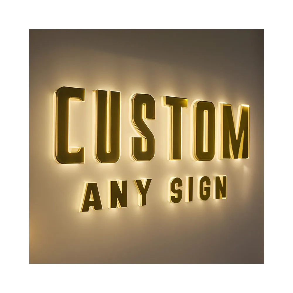 lighted luminous business sign and logo outdoor storefront custom channel signs for business 3d led sign board outdoor