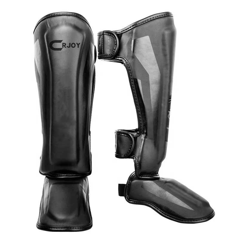 Изготовленным на заказ логосом сопротивление кожаные боевые искусства щитки бокс голени Щитки обучение щитки