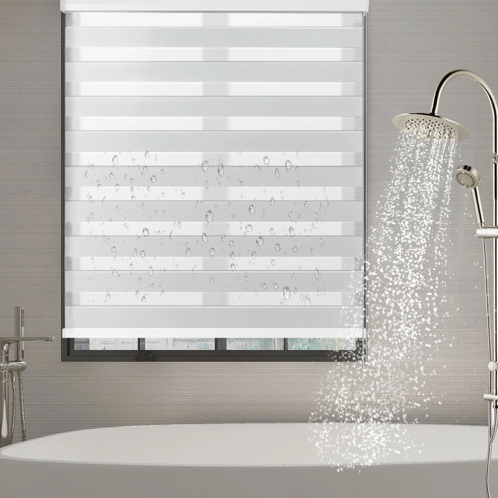 Smart Motorized Roller Shades Blinds for Window Electric Blinds  Roller Zebra Shades & Blinds Compatible with Alexa