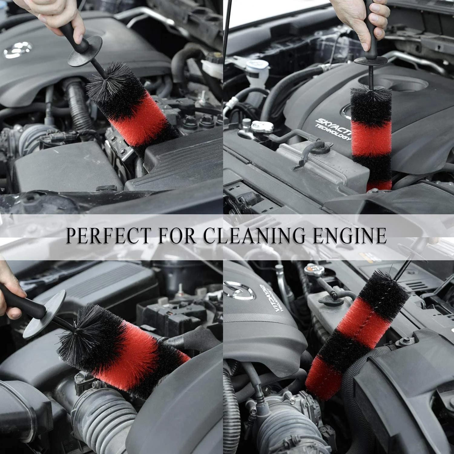 42*6.2CM Long Soft Bristle Wheel and Rim Tire Detailing Car Brush for Wheels Rims Exhaust Tips Motorcycles