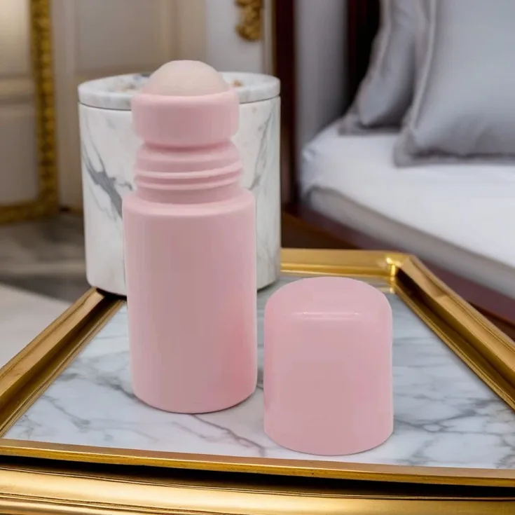 Hot Sale Skin Care 50ml 90ml 1oz 3oz Customized PE Pink White Empty Cleaner Roll On Bottle