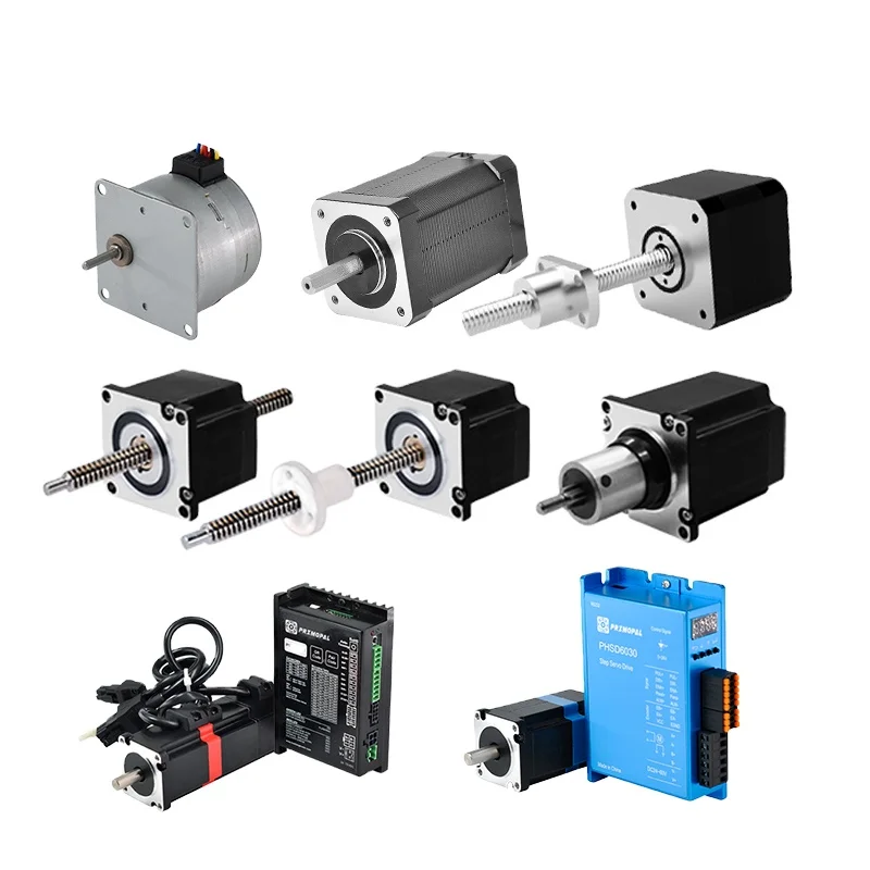 PrimoPal PM hybrid hollow shaft IP65 cnc geared 42mm  closed loop  linear NEMA 17 stepper motor with brake