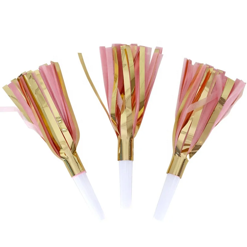 wholesale 2021 New product Paper voiced Tassel  Whistle for Birthday Wedding Beach Party Decoration supplies