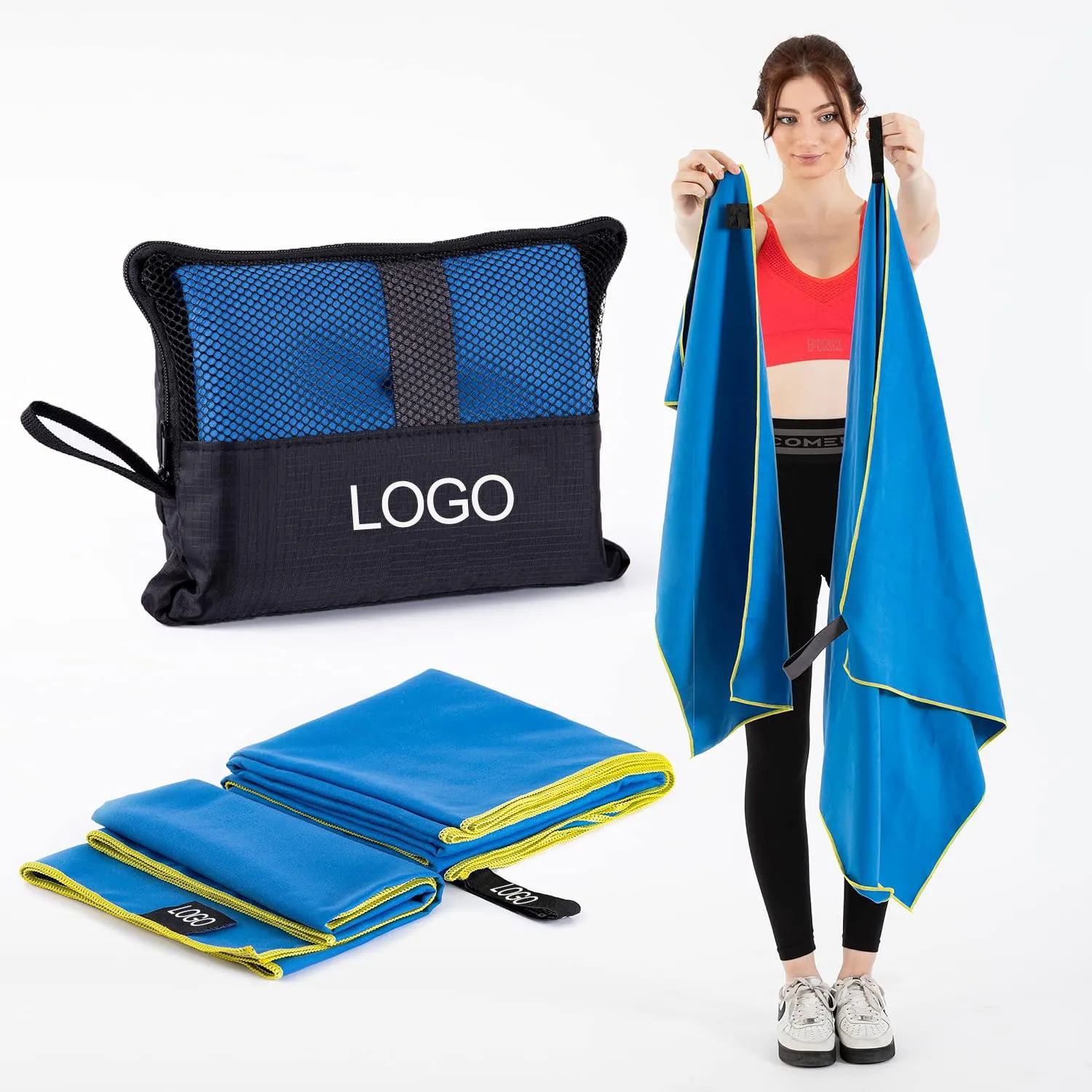 Super Water Absorbent Quick-dry Microfiber Sports Gym Yaga Towel With Loop