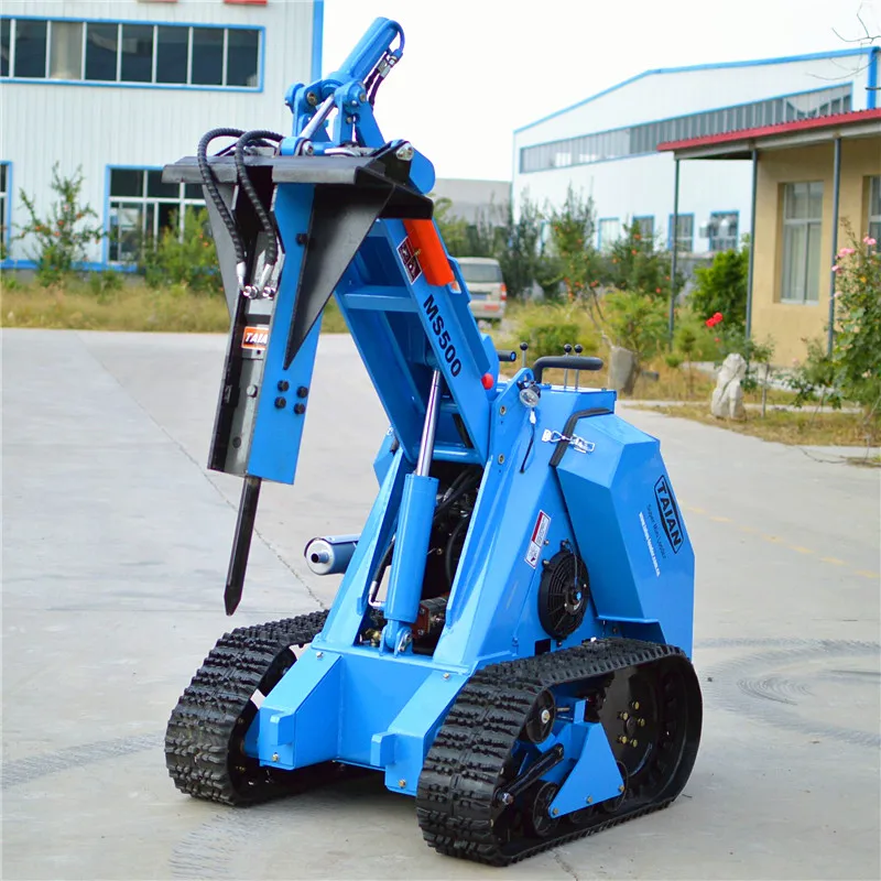 Taian MS500 Multifunction Mini Skid Steers Hand Type small loader with hydraulic hammer