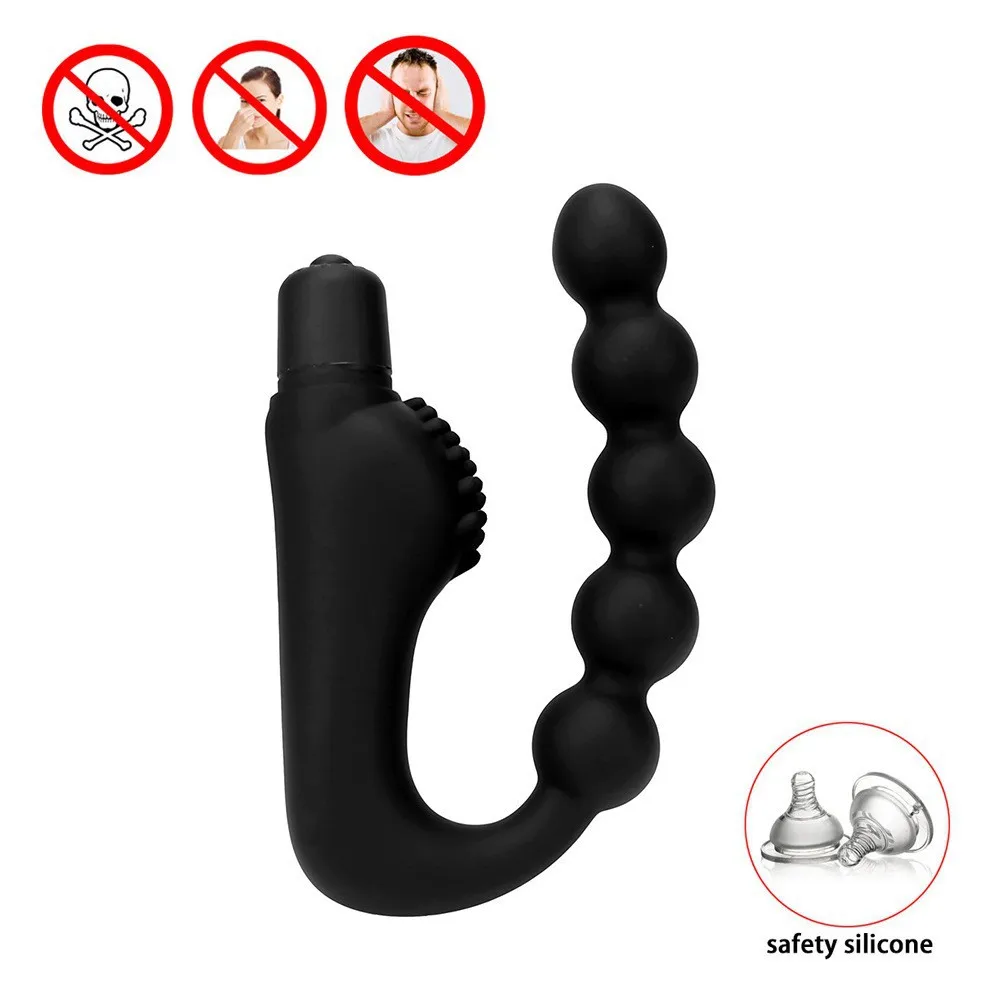 Female Masturbation Device Vibrating G-spot Anal Plug Vibrator Male Prostate Massager Anal Butt Plugs Sex Tools Vibrator