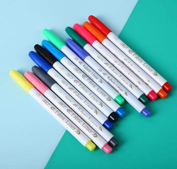 Large Capacity Non Washable Permanent  Non Toxic Child Safe Art Fabric Marker For Canvas Bags Sneakers T-shirts