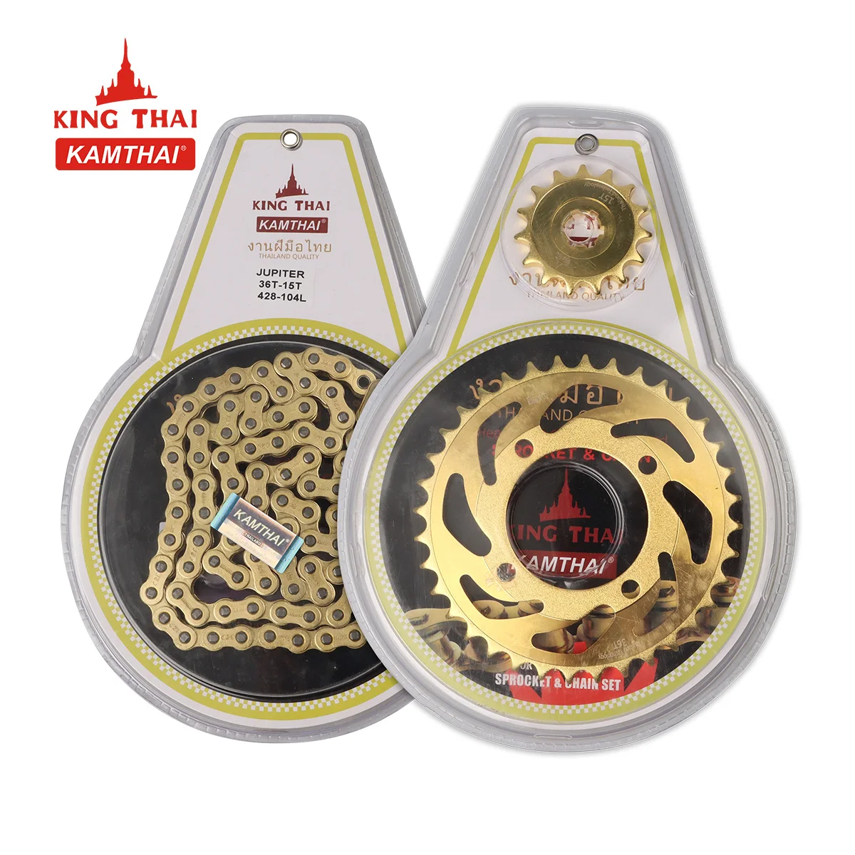 KAMTHAI  Motorcycle Chain and Sprocket Set Parts JUPITER Motorcycle Chain and Sprocket Kits for pakistan