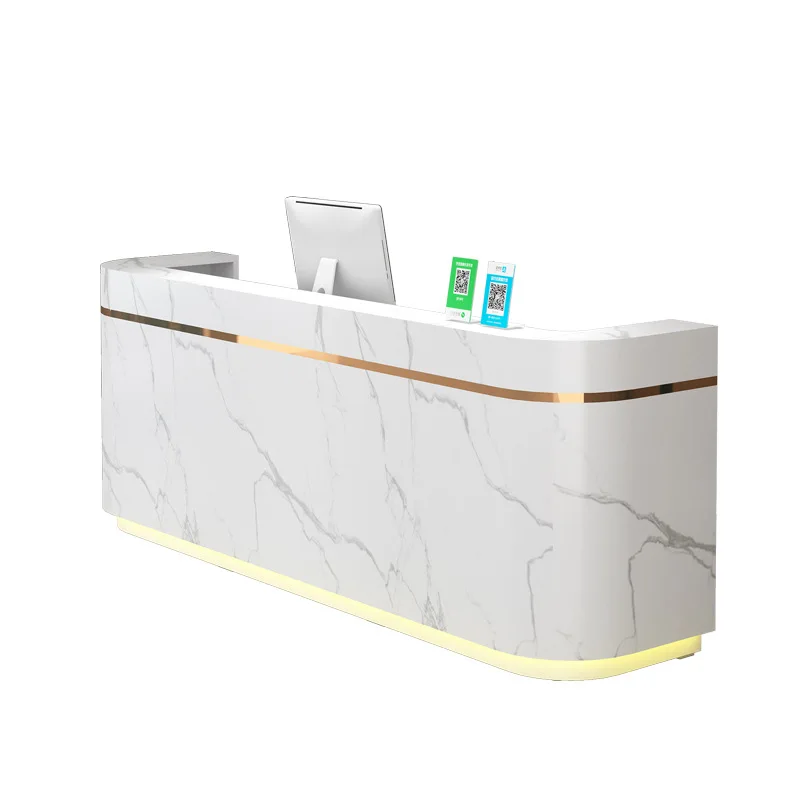 Q400 Customized front desk company table light luxury simple high-end clothing store beauty salon bar cashier counter reception
