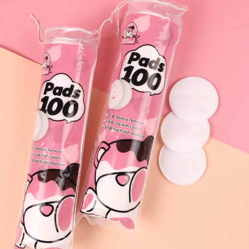 Disposable round  cotton pads face cleaning makeup remover cotton pad