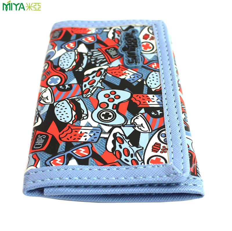 Custom cute fashion fold kids wallet for boys