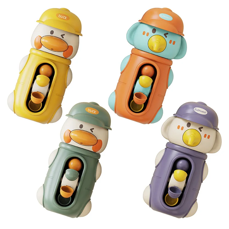 Cute Elephant Duck Baby Bath Toy Bathroom Shower Play Water Waterfall Fill Spin Waterwheel Bathtub Baby bath toy Duck wheel