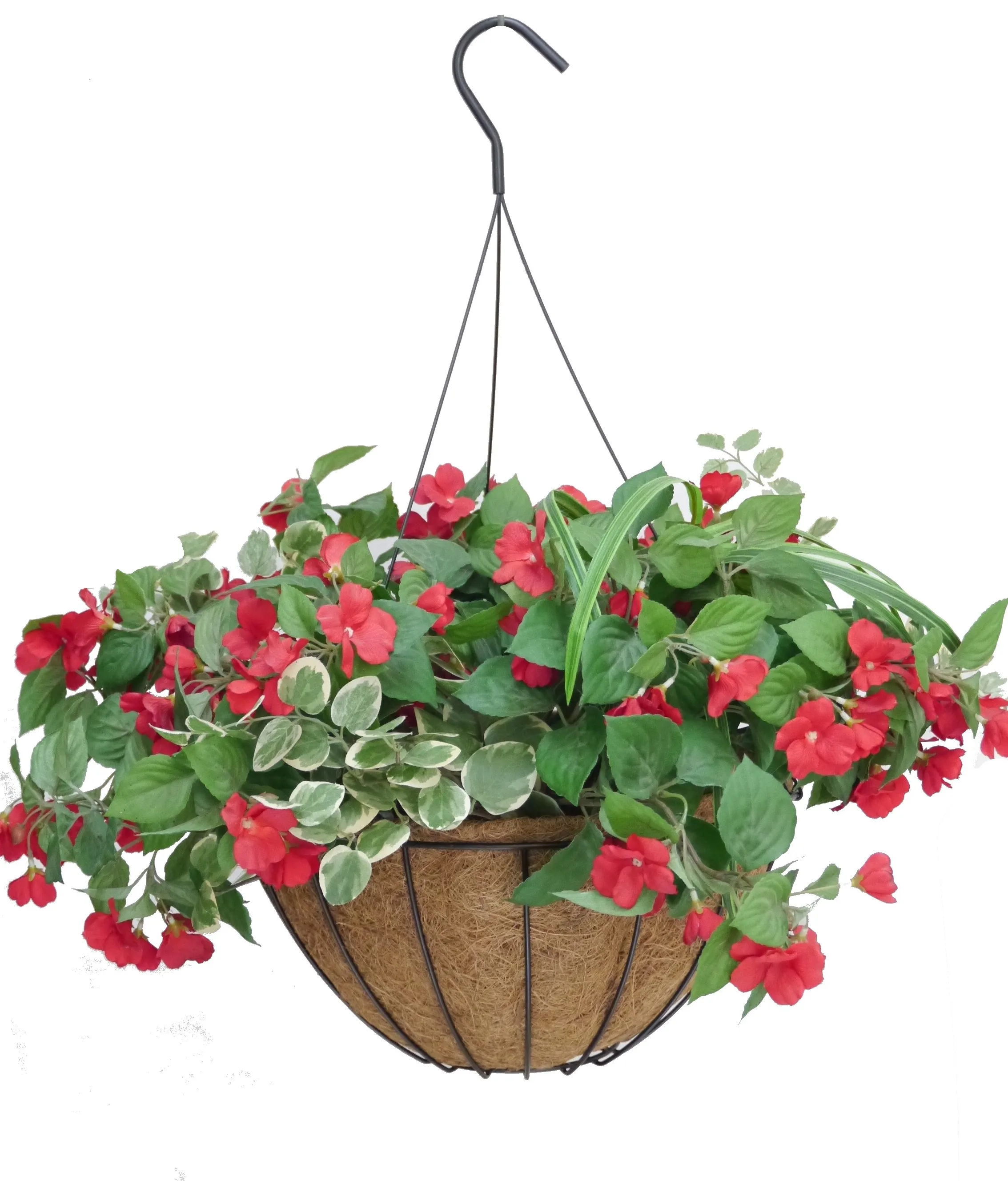 
Factory steel wire hanging basket with coconut fibre 