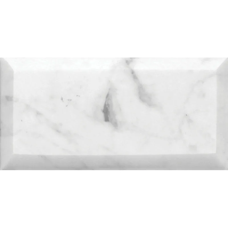 China Supply wall decorative white beveled marble mosaic tiles