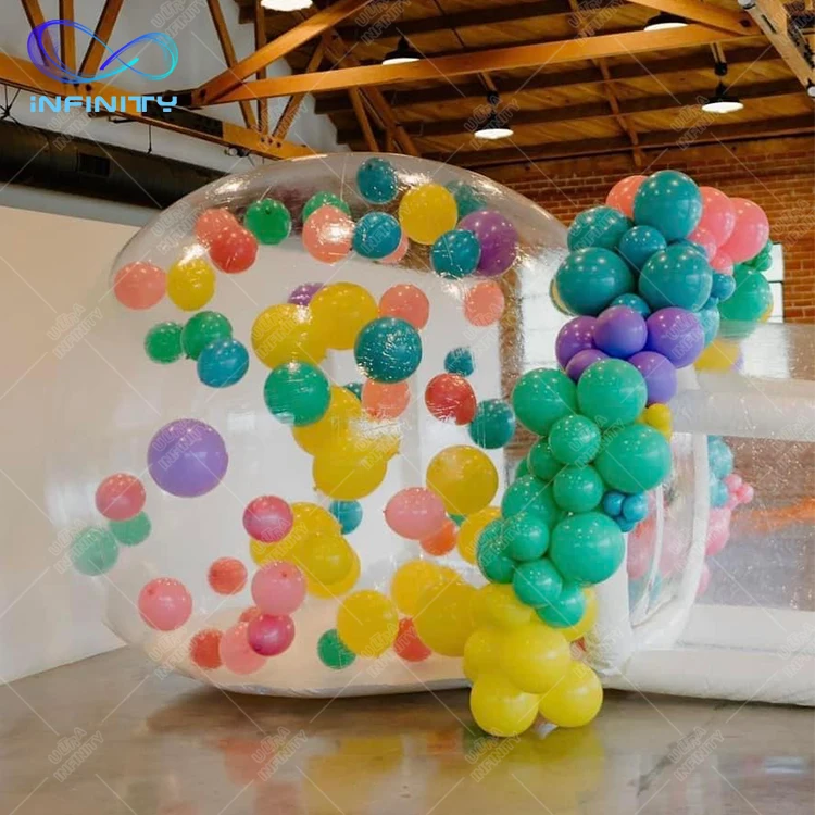 Transparent Bubble Dome Tent PVC inflatable bubble tent outdoor kids inflatable bubble house bouncy with balloon