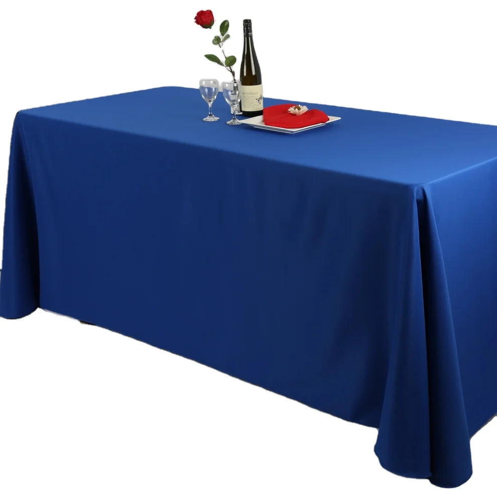 Оптовая цена оптовая 100% полиэстер скатерть тяжелый вес 180 г / м2 90 х 156 дюймов