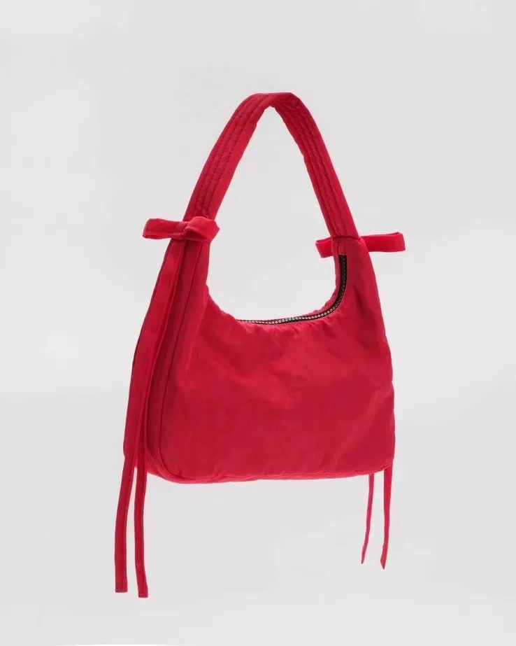 Korean Style Cloud Bag Nylon Waterproof Puffer Handbags Underarm Shoulder Bag Mini Purse