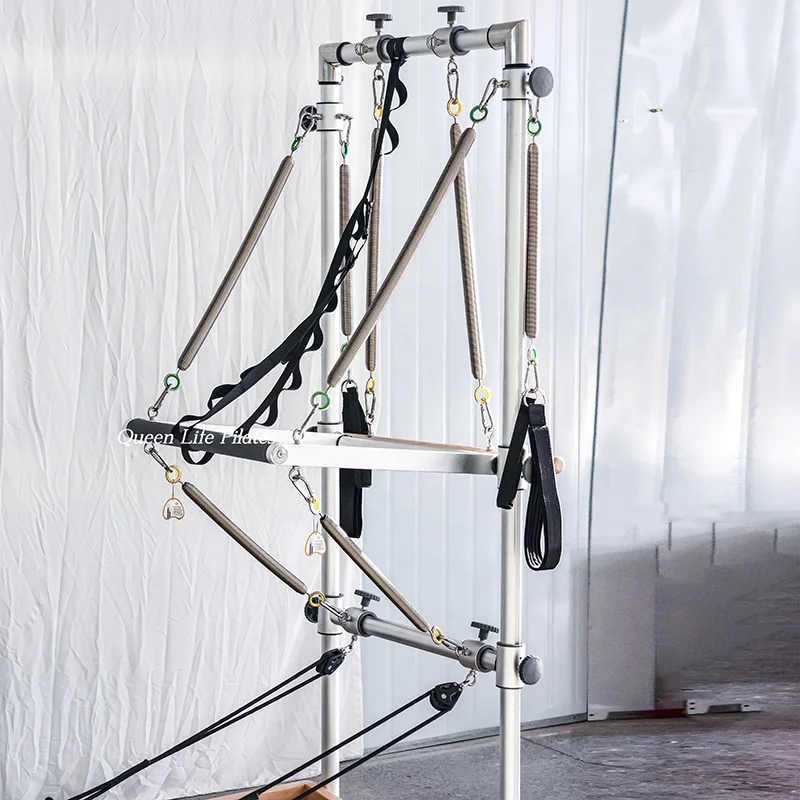 Queenlife High End Commercial Yoga Studio 12 Springs Maple Wood Full Track Half Tower Reformer Pilates Machine for sale