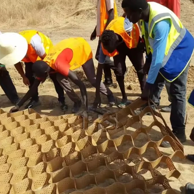 Low price plastic hdpe perforates geocell PCA geocell honeycomb system for parking