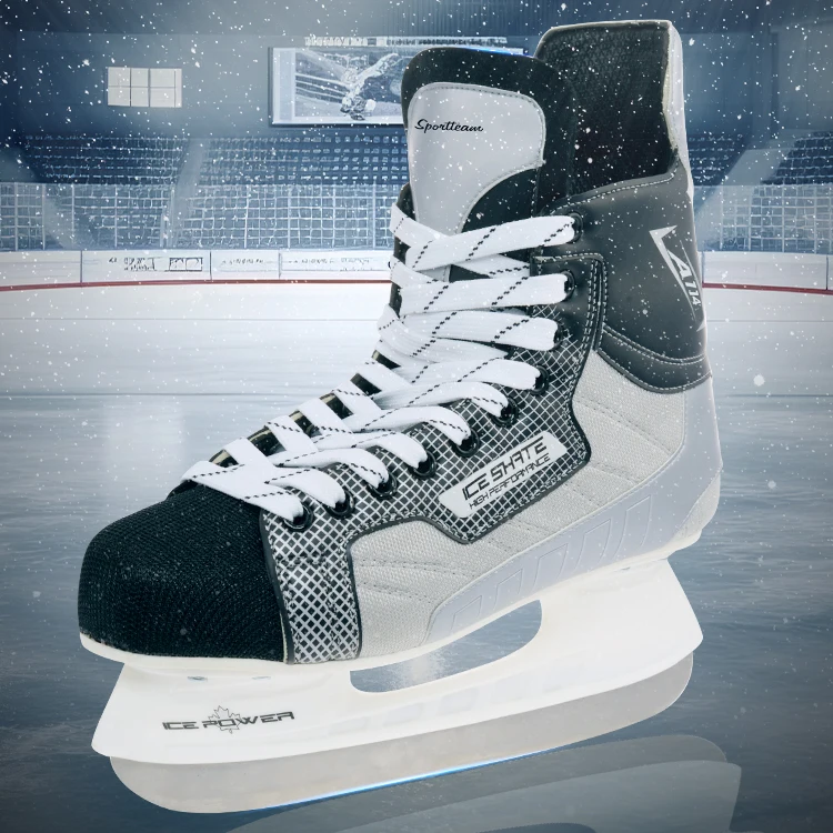 Adjustable Ice Skates Adult Beginner Speed Ice Hockey Skate Shoe Rink One-piece Skates Without LACES for Women Men