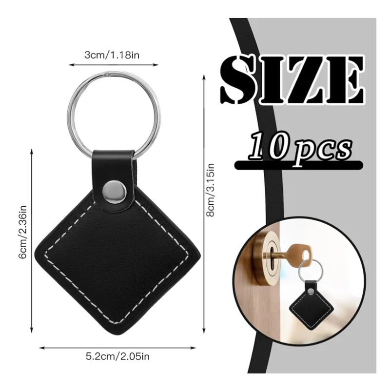 Custom Fashion Design PU Genuine Crazy Horse Multi-style Car Key Tag Bulk Leather Keychains Leather Keychain Tags