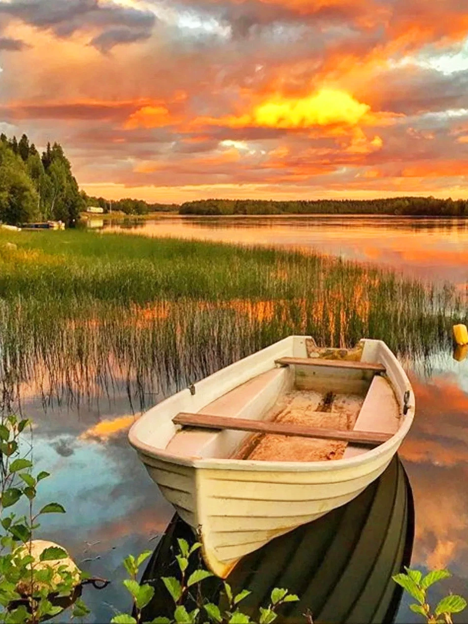 5D DIY Diamond Painting Sunset Full Square Round Drill Diamond Embroidery Boat Scenery Cross Stitch Mosaic Sale Crafts