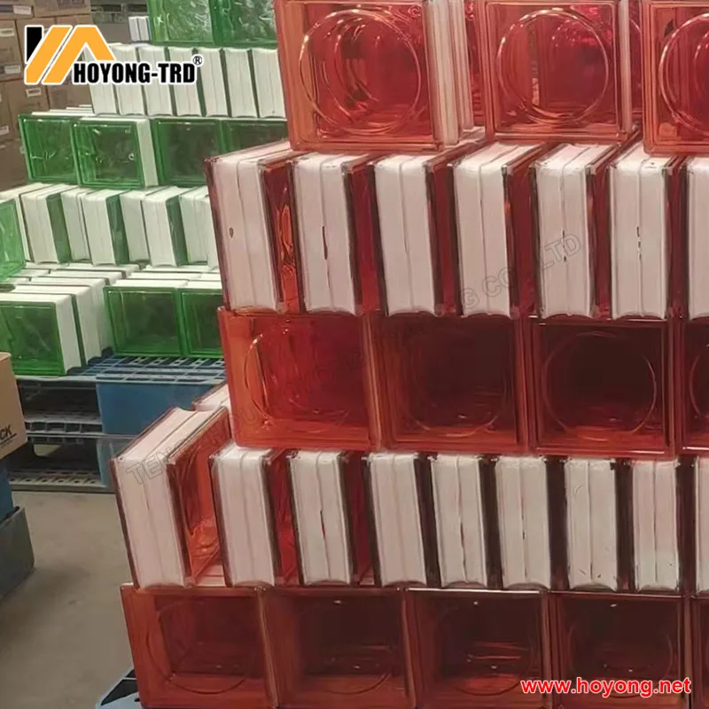 190*190*80mm Colored Crystal Glass Block Brick