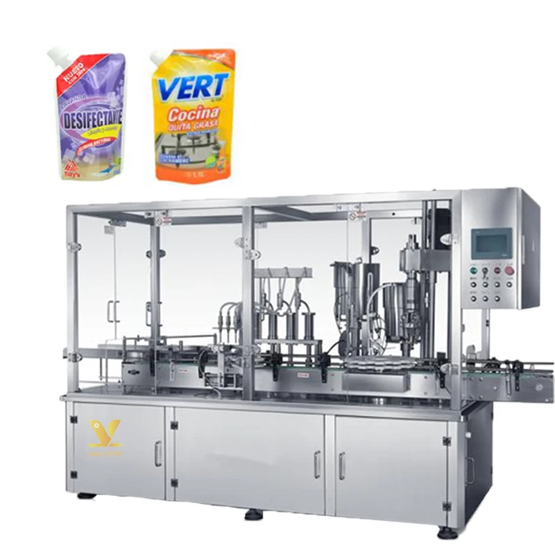 High-speed automatic suction nozzle stand-up pouch laundry detergent filling machine