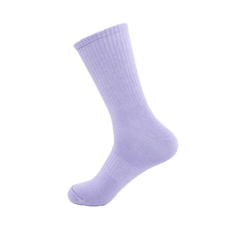 Wholesale New Spring Solid Color School Socks Young Girl Cotton Tube Low Moq Custom