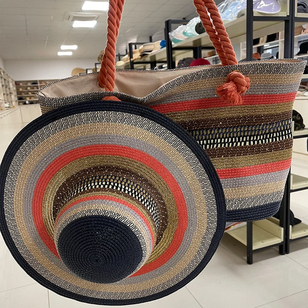 FREE SAMPLE big wide brim personalized floppy sombrero sun beach straw summer oversize hats for ladies for crafting