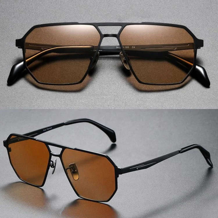 Fashion Luxury Novelty HD Polarized Sunglasses For Men Polarized UV Protection Ultralight Titanium Sunglasses Sun glasses Shades