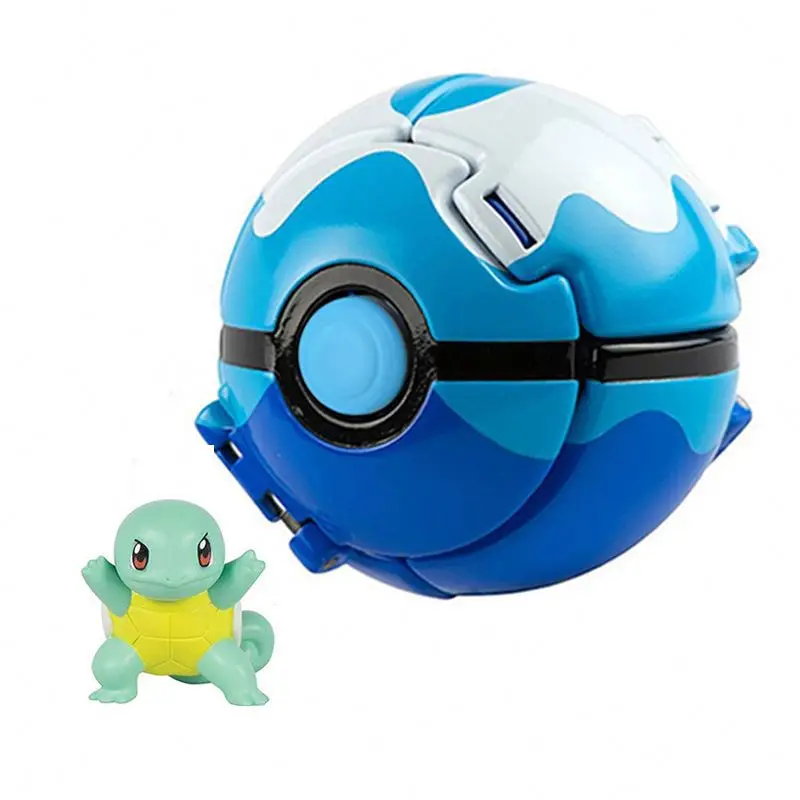 Flip Pet Blast Poke-Ball Poke mon Action Doll Transforming Toy Jenny Turtle Little Fire Dragon Kid Gift