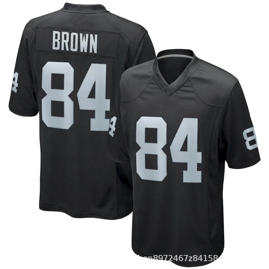 Wholesale Custom High Quality Second Generation Embroidery Football Rugby Jersey 4#CARR 24#LYNCH 84#BROWN 83#WALLER Jerseys