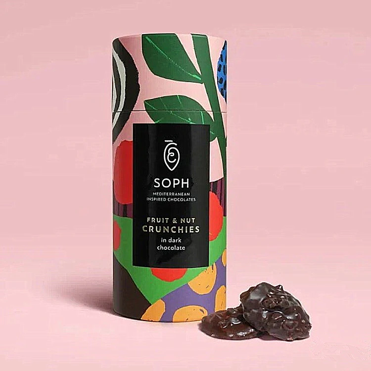 Food Grade Recycled Cardboard Cylinder Loose Leaf Tea Coffee Packaging Box window Round Kraft Paper Tube Packaging