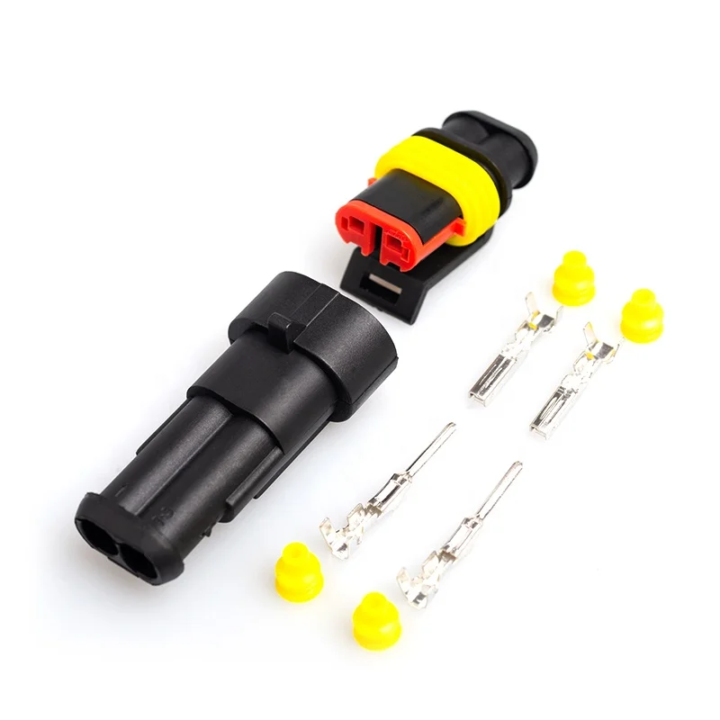 Amp 1.5 Series Male 2pin Amp Car Lamp Harness Connector Dj7021y-1.8-11