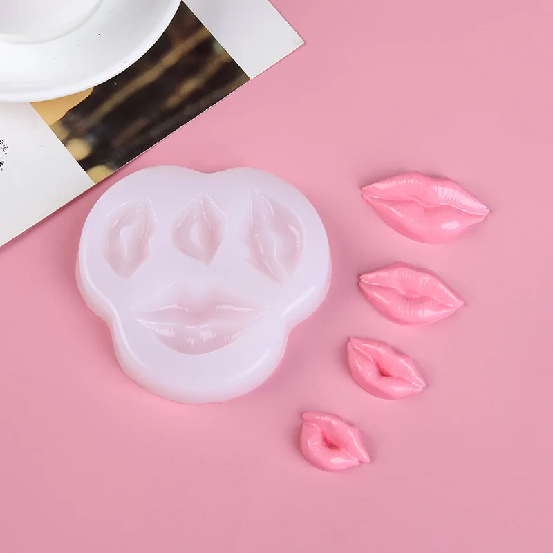 Fusimai Kiss Collection Fondant Candy Silicone Mold Lips Fondant Molds 3D Lip Cake Topper Silicone Mold