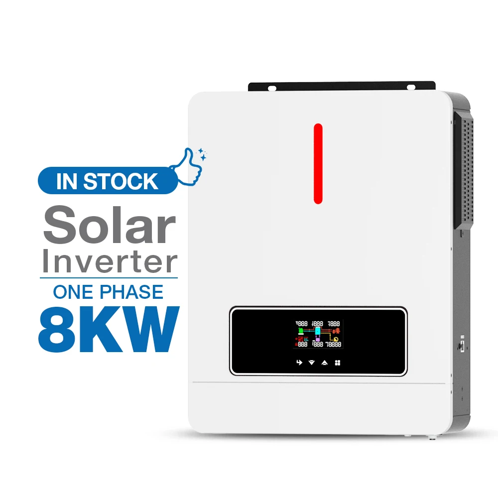 4KW 6KW 7KW 8KW 10KW Smart Dual Output On Off Grid Inverter 24V 48V Pure Sine Wave Hybrid Solar Inverter With MPPT Controller