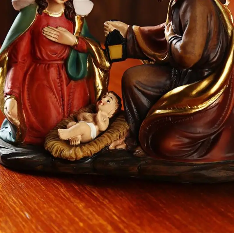 Religious Ornaments Nativity Holy Family Statue Gift Decoration Christ
