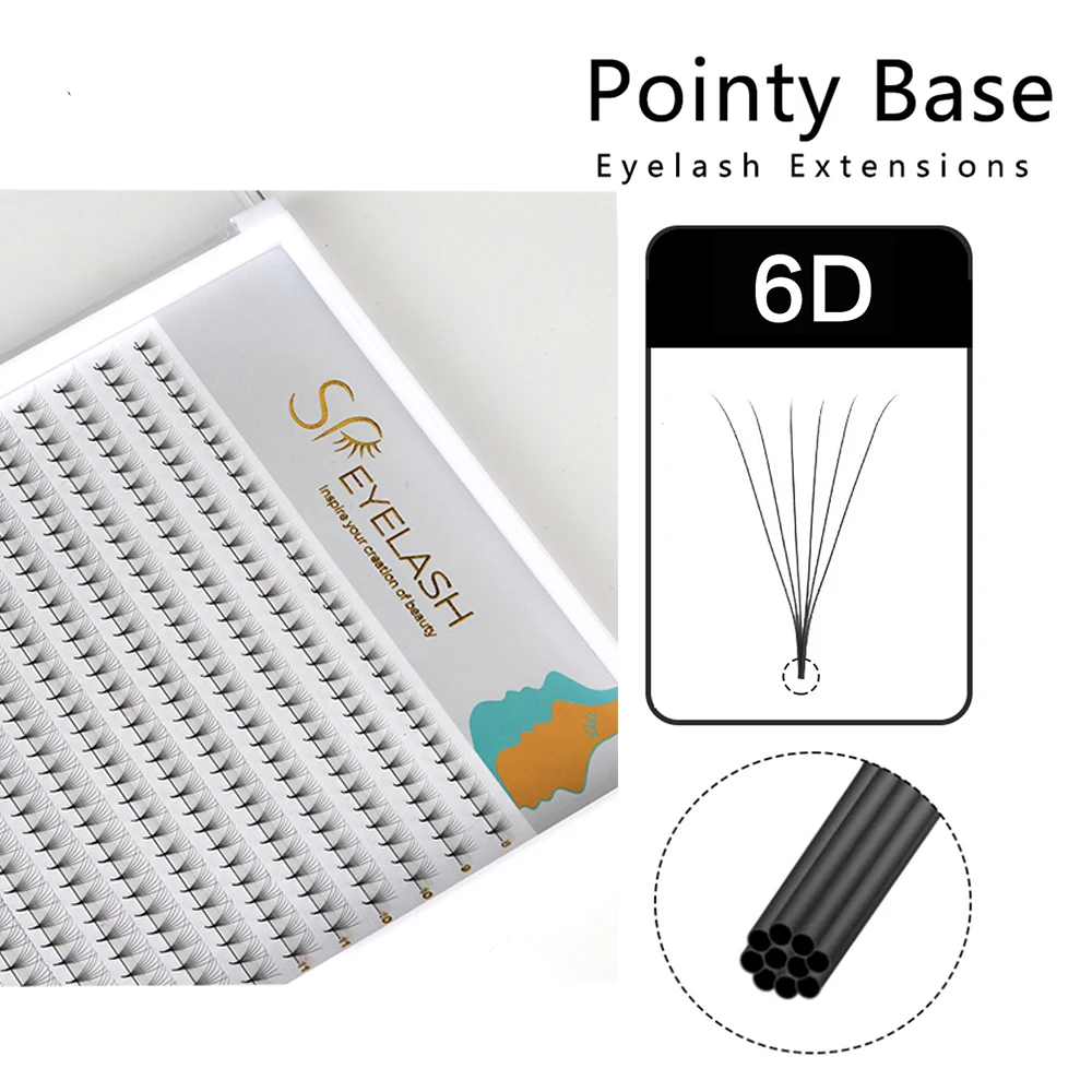 SP EYELASH 0.05 0.07mm 6D 8D Promade Fans Lashes Extension 10D 12D 0.07mm CD Pre Made Point Base Premade Volume Fans