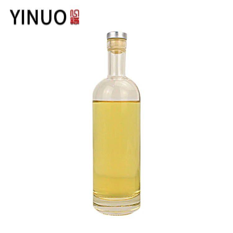Wholesale 700ml fancy high quality cheap clear whisky bottle