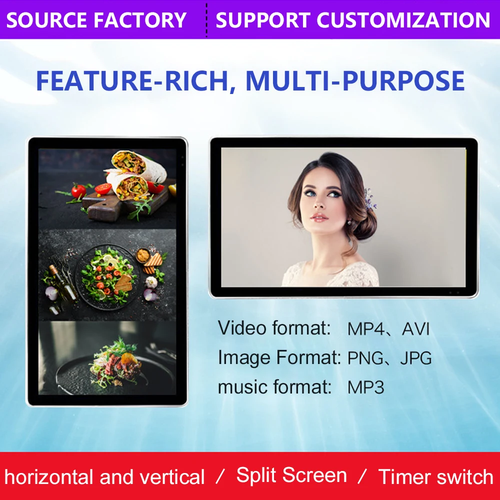Veified Factory 18.5/21.5/23.6/27 Advertising Player Digital Signage Android Player Wall-mounted touch screen monitors