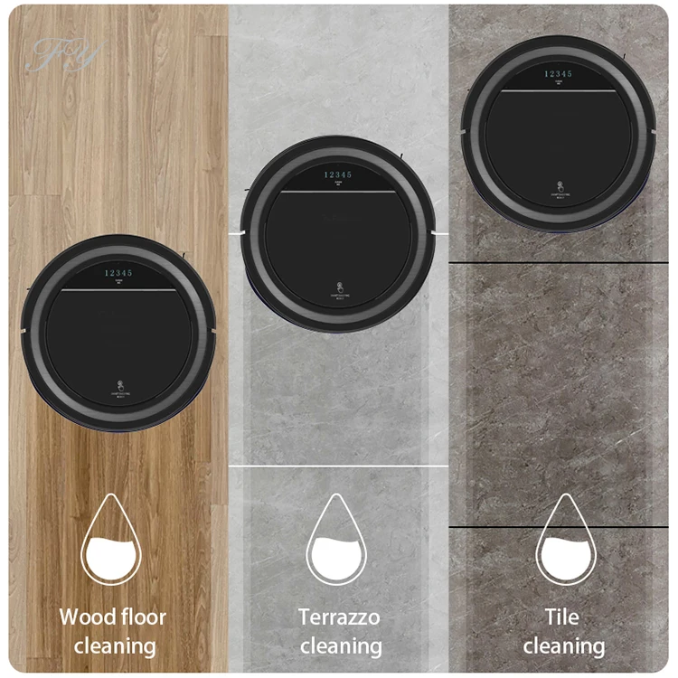 New Design High-End Automatic Cleaning Robot Indoor 2000Pa Wet And Dry Mopping Electric Robot Vacuums USB washing robot cleaner