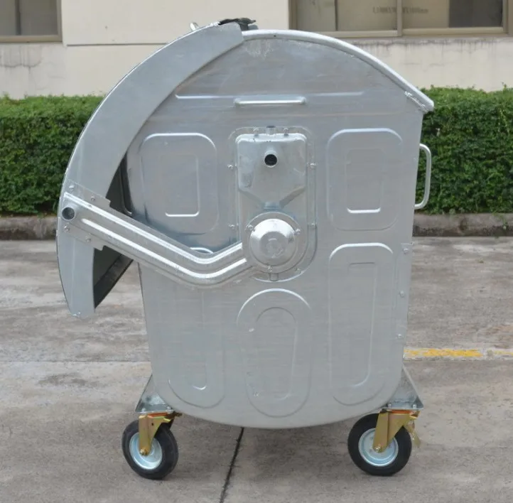1100L galvanized trash can truck