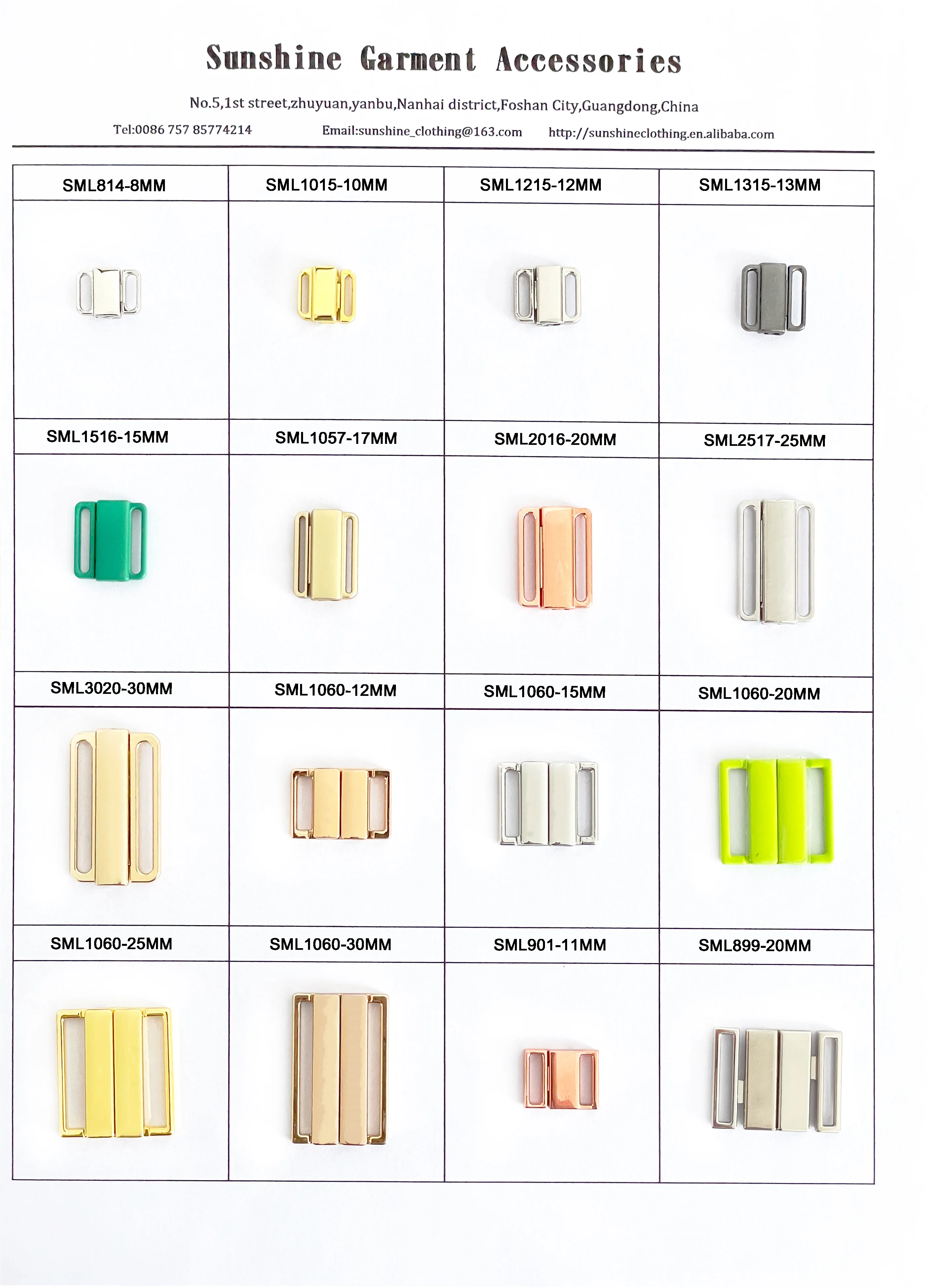 Lead free bikini metal bra accessories swimwear closures clasp