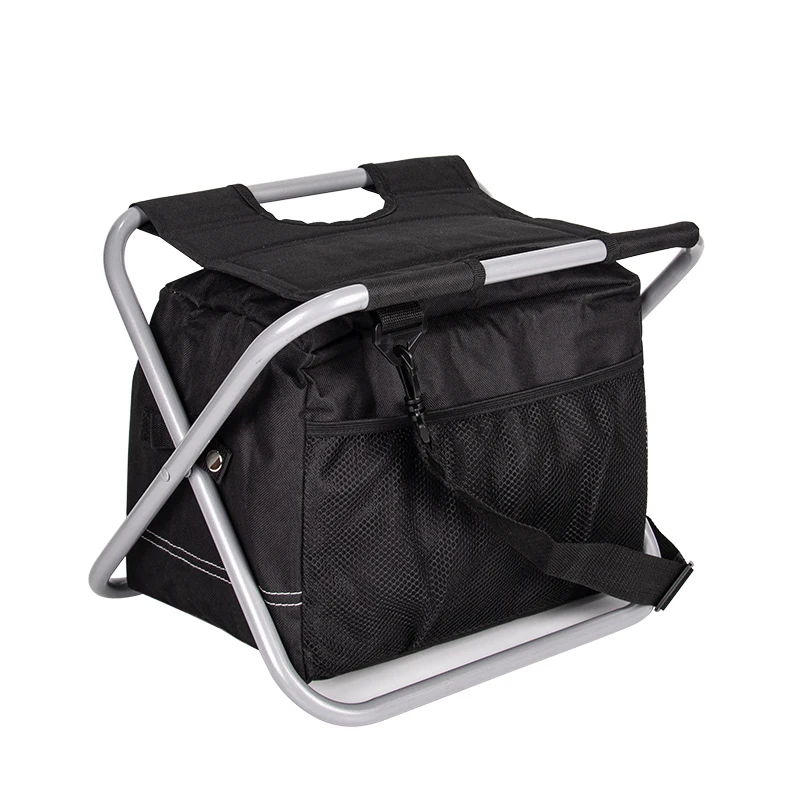 Best Selling Unisex Oxford Cooler Bag Foldable Fishing Chair and Back Pack with String Closure for Food Storage Transportation