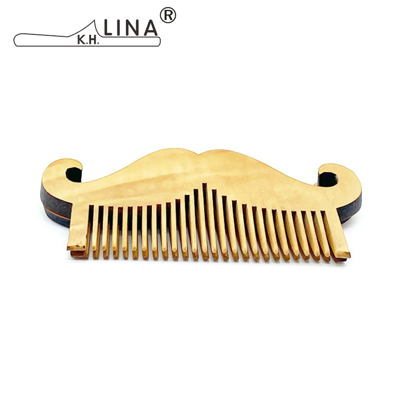 Personalized Mustache Hair Combs Wood Beard Comb For Men