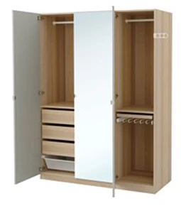 Modern design wardrobe wood bedroom furniture with sliding door manufactures direct