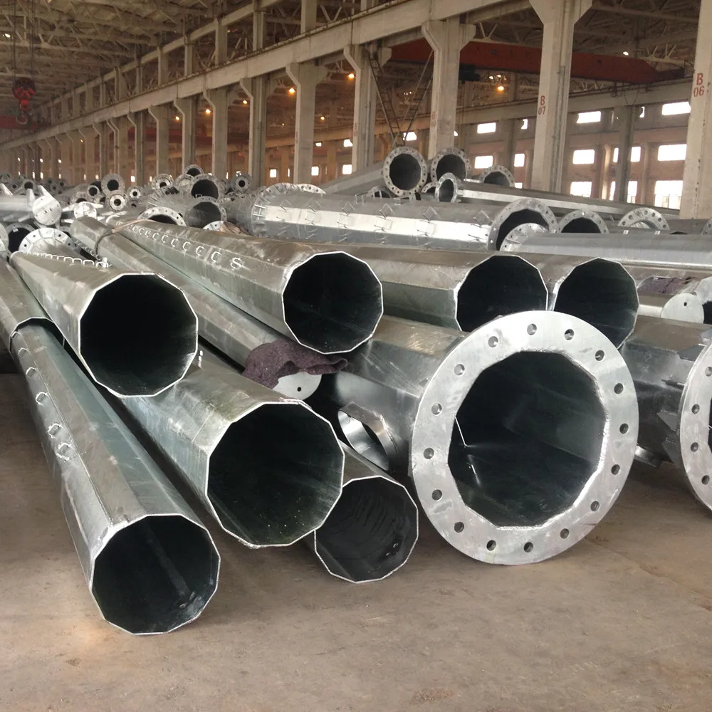Direct Buried Steel Electrical Pole For Power Distribution Equipment Sheet Metal Fabrication